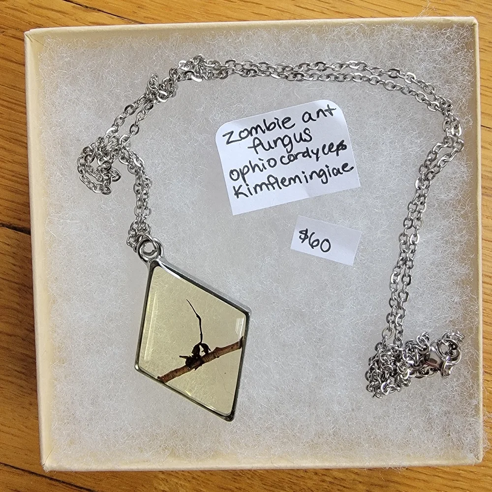 NIB Handmade Zombie Ant Fungus Necklace - Picture 2 of 7